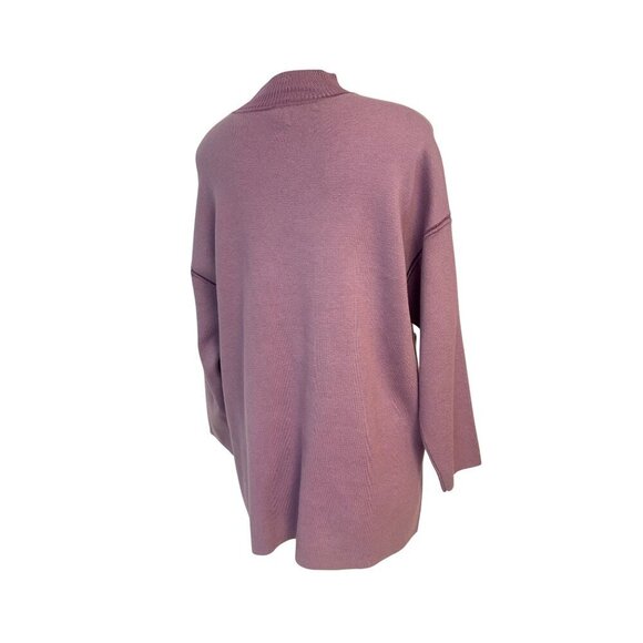 Chico’s Milano-Stitch Violet Ice Mock-Neck Pullover Sweater 3P XL Petite - Picture 3 of 4